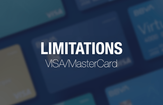 USD, EUR Visa/MC Limits