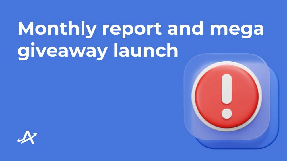 Месячный отчёт и запуск мега-розыгрыша